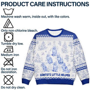 Happy,Dog Lovers,Pet Lovers,Cat Lovers,Christmas - Christmas Tree Dog Cat Toile - Personalized Unisex Ugly Sweater
