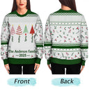 Family,Happy,Christmas - Christmas Tree Family - Personalized Unisex Ugly Sweater