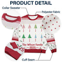 Family,Happy,Christmas - Christmas Tree Family - Personalized Unisex Ugly Sweater