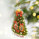 Family,Happy,Christmas,Gift For Bestie - Christmas Tree Hanging Chilling - Personalized Custom Shaped Acrylic Ornament