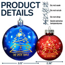 Christmas,Happy,Family - Christmas Tree With Names - Personalized Ball Ornament