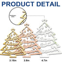 Christmas, Happy, Family - Christmas Tree With Names - Personalized DIY Mirror Acrylic Ornament
