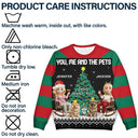 Gift For Couples,Gift For Husband,Gift For Wife,Gift For Boyfriend,Gift For Girlfriend,Cat Lovers,Cat Couple,Pet Lovers,Pet Couple,Christmas,Love - Christmas Tree You Me And The Dog Cat - Personalized Unisex Ugly Sweater