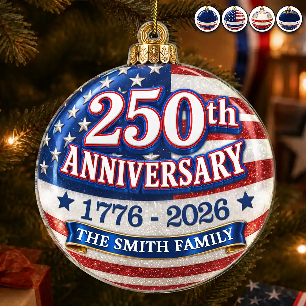 Christmas United In Love And Liberty - Personalized Custom Shaped Acrylic Ornament