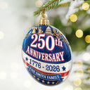 Independence Day,America 250th,Christmas,Proud,Family,Custom Text - Christmas United In Love And Liberty - Personalized Custom Shaped Acrylic Ornament
