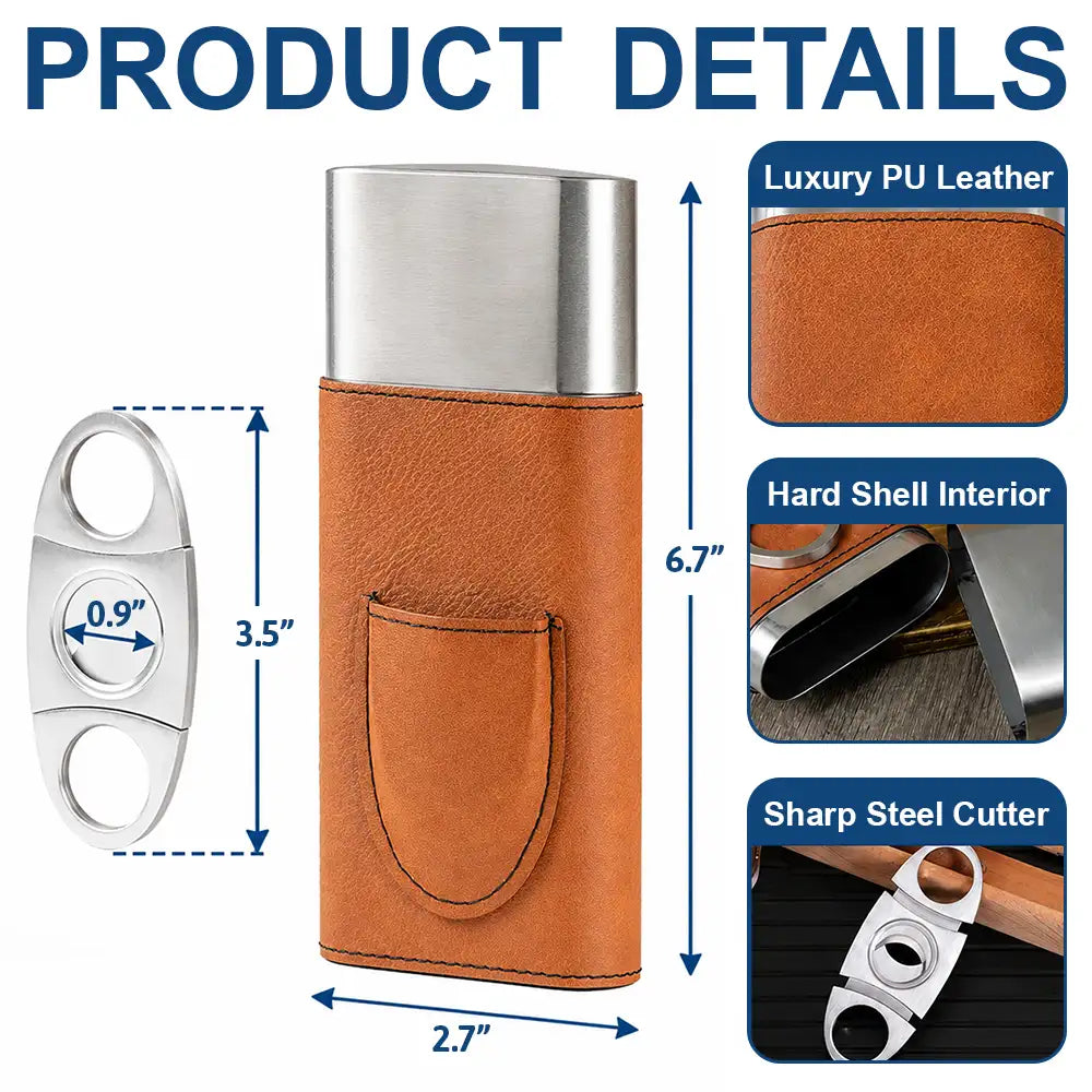 Humorous,Gift For Men,Gift For Yourself,Icon - Cigars Solve Most Of My Problems - Personalized Cigar Case