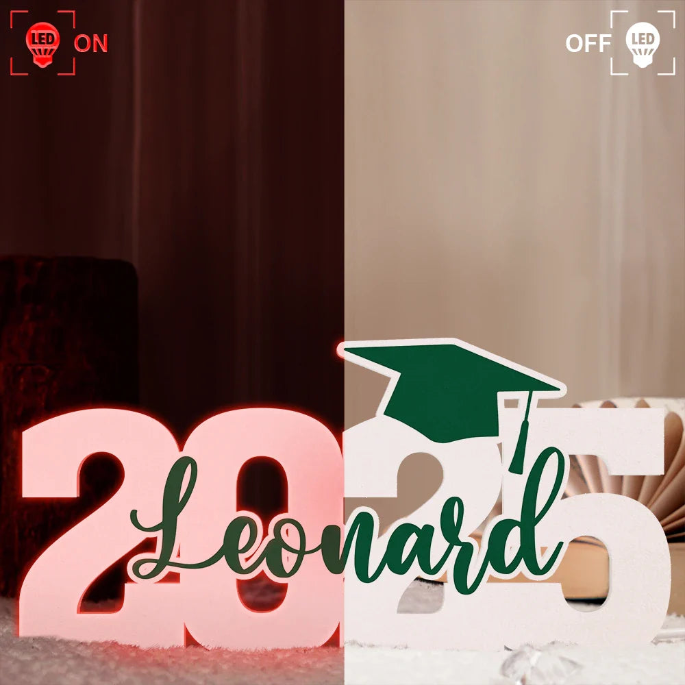 Love,Graduation,Gift For Daughter,Gift For Son,Gift For Yourself,Gift For Women,Gift For Men - Class Of 2025 Graduation - Personalized Custom Shaped Light Box
