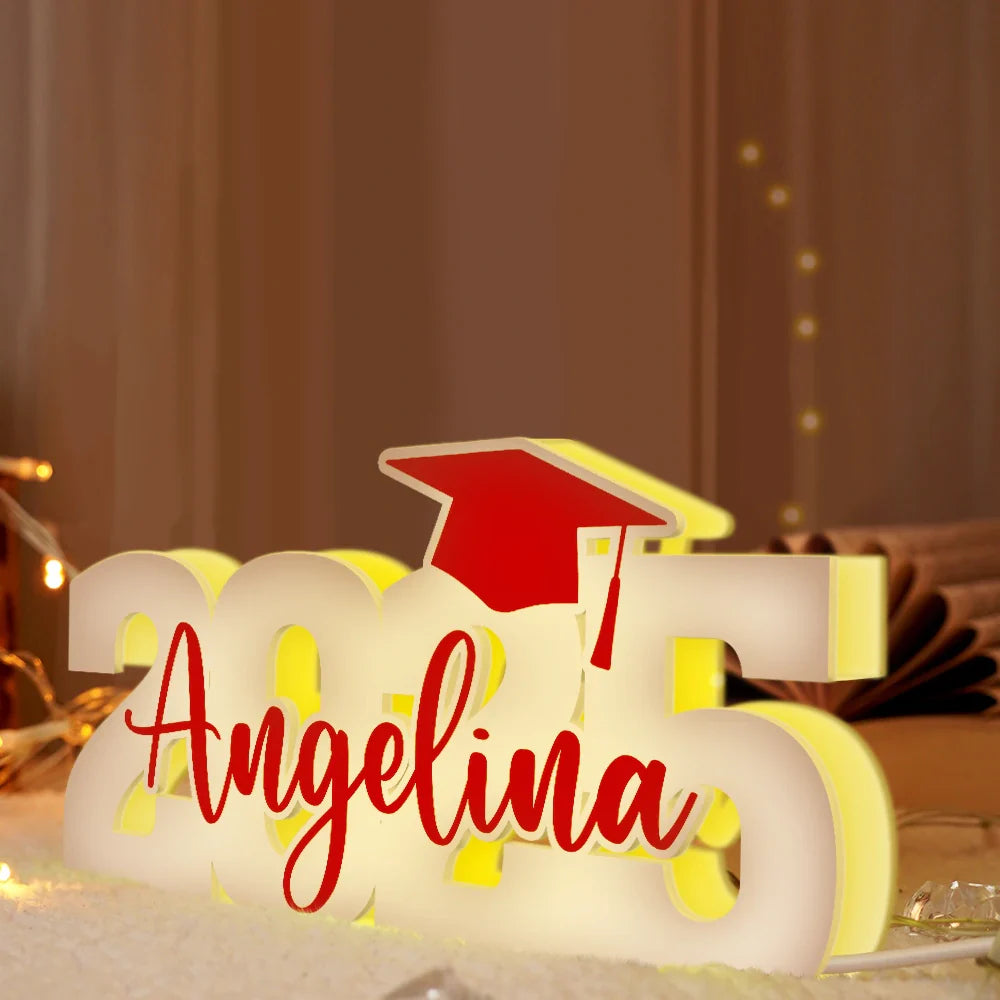 Love,Graduation,Gift For Daughter,Gift For Son,Gift For Yourself,Gift For Women,Gift For Men - Class Of 2025 Graduation - Personalized Custom Shaped Light Box
