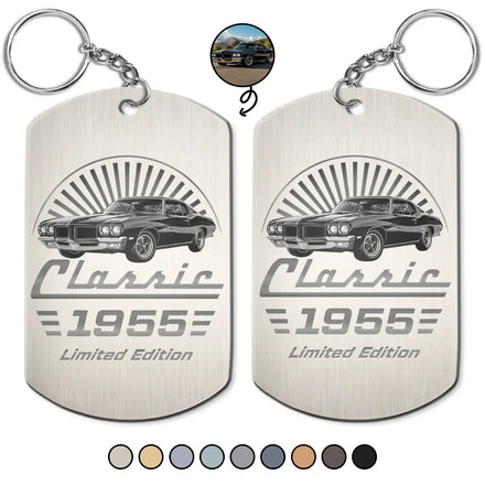 Custom Photo Classic Car Limited Edition - Personalized Aluminum Keychain