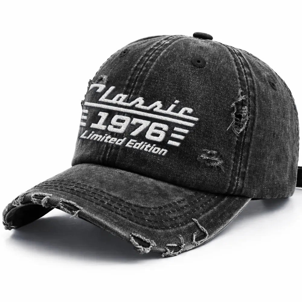 Gift For Father,Gift For Grandpa,Gift For Men,Non-Eng,Proud - Classic Year Limited Edition - Personalized Embroidered Distressed Cap