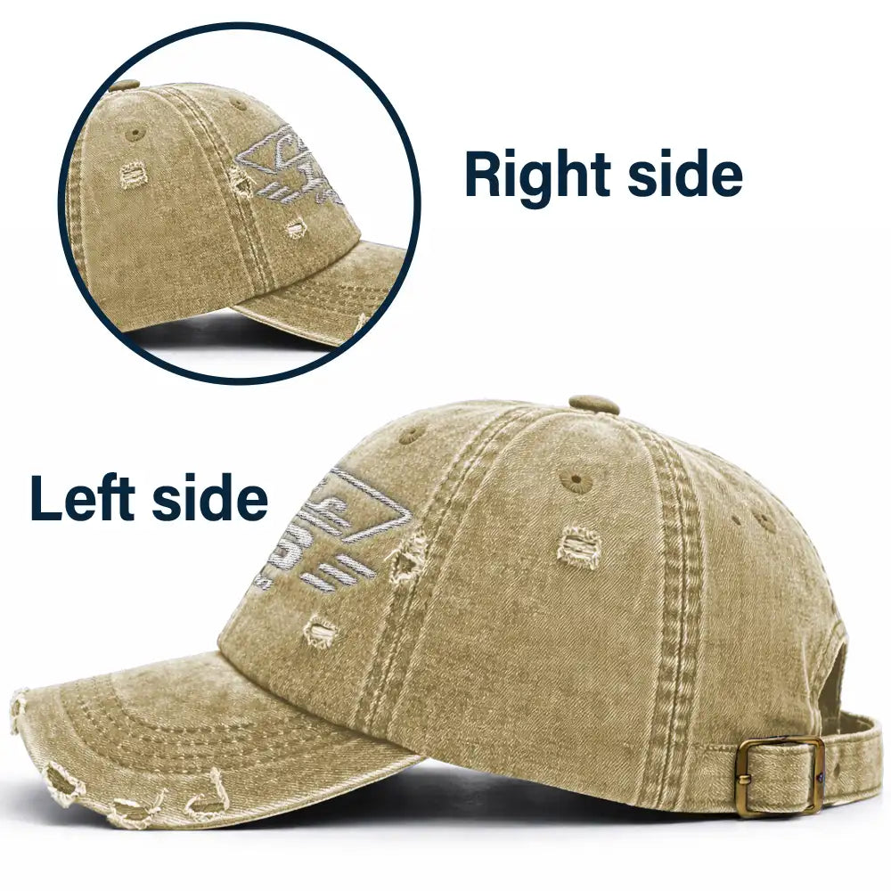 Gift For Father,Gift For Grandpa,Gift For Men,Non-Eng,Proud - Classic Year Limited Edition - Personalized Embroidered Distressed Cap