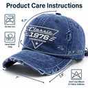 Gift For Father,Gift For Grandpa,Gift For Men,Non-Eng,Proud - Classic Year Limited Edition - Personalized Embroidered Distressed Cap