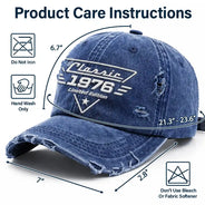 Gift For Father,Gift For Grandpa,Gift For Men,Non-Eng,Proud - Classic Year Limited Edition - Personalized Embroidered Distressed Cap
