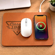 Gift For Father, Proud, Custom Text - Classic Year Limited Edition - Personalized Leather Charging Mat