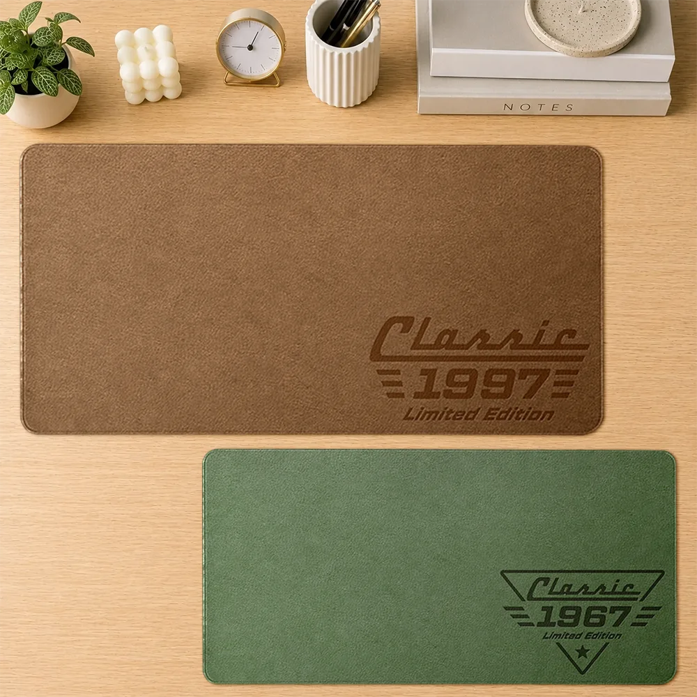 Gift For Father,Gift For Grandpa,Gift For Men,Non-Eng,Proud - Classic Year Limited Edition - Personalized Leather Desk Mat