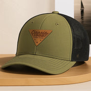 Gift For Father,Proud,Custom Text - Classic Year Limited Edition - Personalized Leather Patch Hat