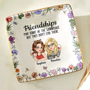 Gift For Bestie,Gift For Sisters,Gift For Women,Gifts For Colleagues,Funny - Colleagues Friendships May Start At The Workplace - Personalized Ring Dish