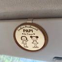 Gift For Yourself,Gift For Men,Gift For Grandpa,Gift For Father,Dog Dad,Cat Dad,Pet Dad,Gift For Mother,Gift For Grandma,Happy,Stick Figure,French - Conduis Prudemment Grand-Père Papa - Clip Para Parasol Del Coche De Forma Especial Personalizado
