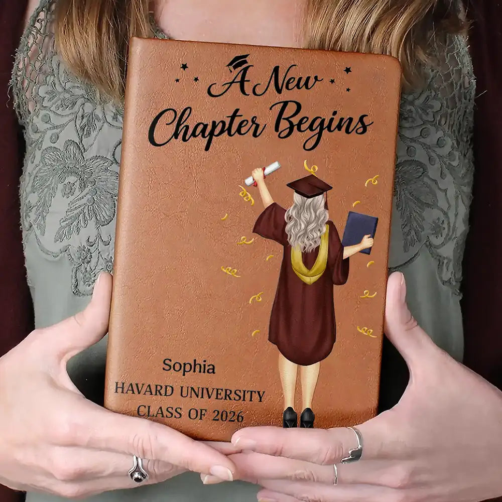 Graduation,Happy,Gift For Yourself,Gift For Women,Gift For Men,Gift For Daughter,Gift For Son,Gift For Sisters,Gift For Sibling,Gift For Brothers,Gift For Bestie - Congrats Grad You Did It - Personalized Leather Journal