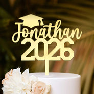 Graduation, Gift For Women, Gift For Men, Happy - Congrats Graduation - Personalized Cake Topper