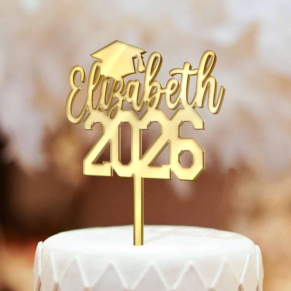 Star Topper Graduation Congrats Graduation - Personalized Cake Topper – Wander Prints