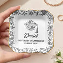 Graduation,Gift For Yourself,Happy -Congrats Graduation - Personalised Ring Dish 