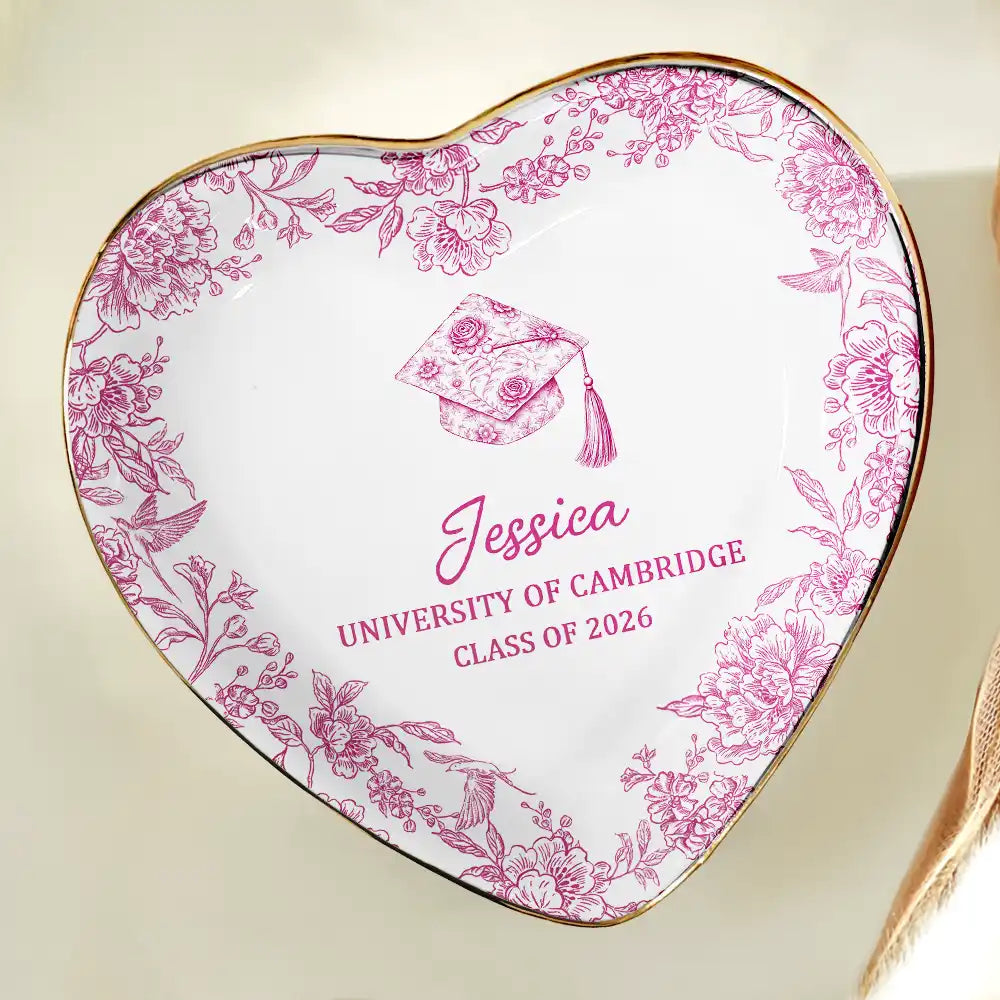 Graduation,Gift For Yourself,Happy -Congrats Graduation - Personalised Ring Dish 