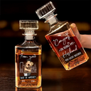 Gift For Couples,Gift For Husband,Gift For Wife,Gift For Boyfriend,Gift For Girlfriend,Funny - Congrats On Being - Personalized Square Whiskey Bottle