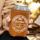 Congrats On Being My Brother Dad Grandpa - Personalized Leather Can Cooler