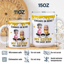 Gift For Brothers,Gift For Sisters,Gift For Sibling,Funny - Congrats On Being My Brother Sister - Personalized White Edge-to-Edge Mug