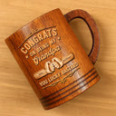 Gift For Brothers, Gift For Bestie, Happy - Congrats On Being My Brother Wood Carving Hand Punch - Personalized Wooden Mug