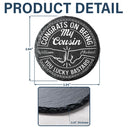 Gift For Sisters,Gift For Sibling,Gift For Brothers,Gift For Bestie,Gifts For Colleagues,Cousin,Funny - Congrats On Being My Brother You Lucky Man - Personalized Slate Coaster