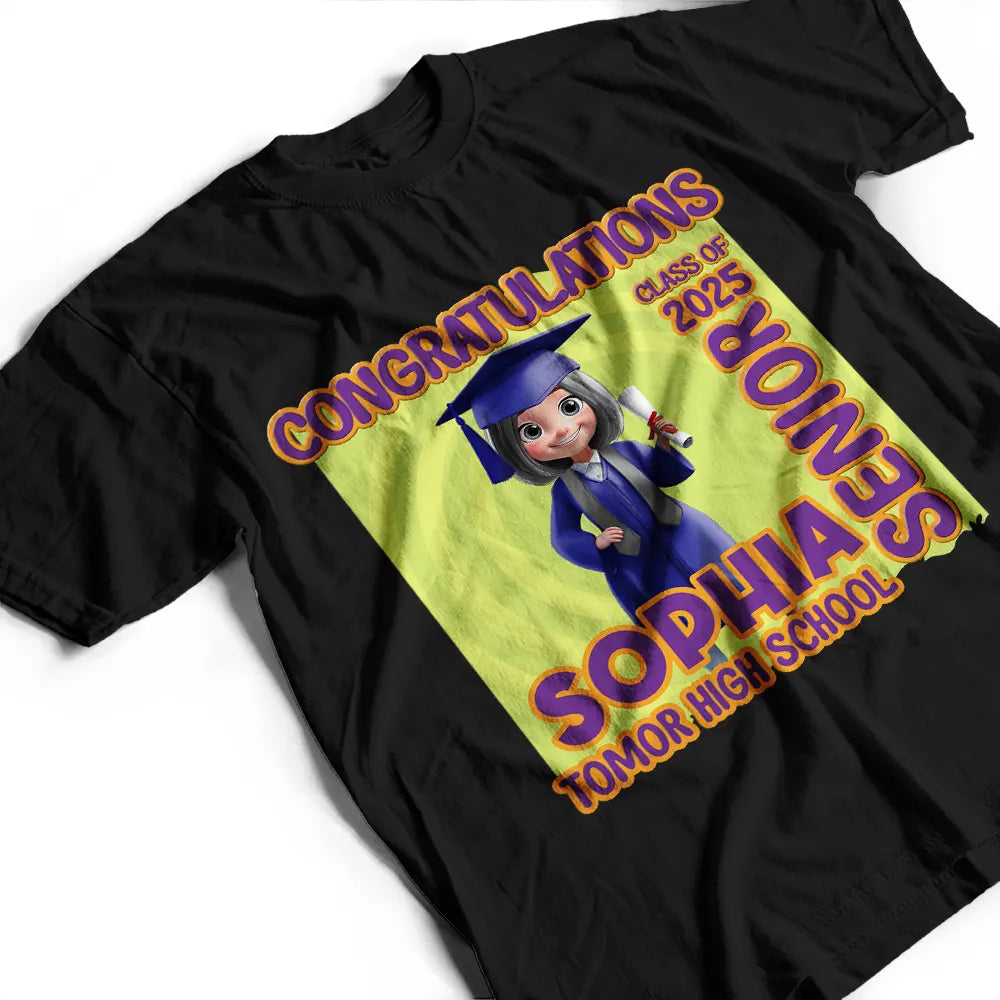 Graduation,Happy - Congratulations Glass Of - Personalized T Shirt