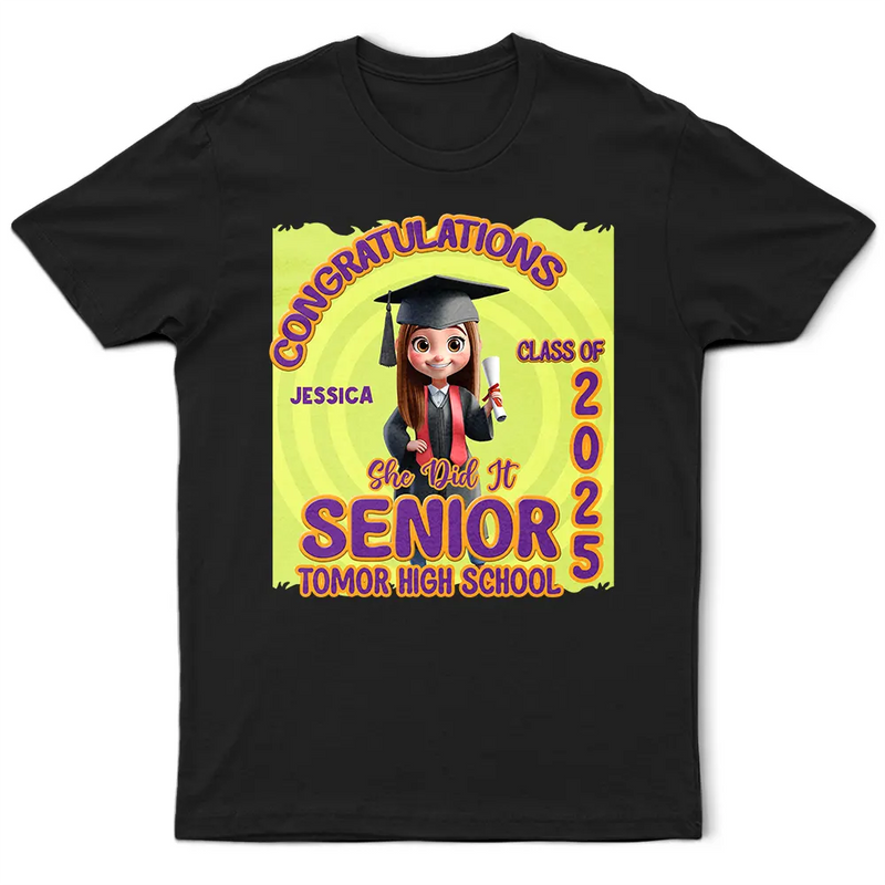 Graduation,Happy - Congratulations Glass Of - Personalized T Shirt