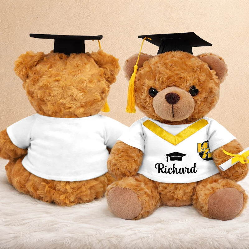 Graduation,Gift For Daughter,Dad - Daughters (Adult),Mom - Daughters (Adult),Happy,Dad - Sons,Gift For Son,Mom - Sons - Congratulations Graduates - Personalized Teddy Bear