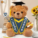 Graduation,Gift For Daughter,Dad - Daughters (Adult),Mom - Daughters (Adult),Happy,Dad - Sons,Gift For Son,Mom - Sons - Congratulations Graduates - Personalized Teddy Bear