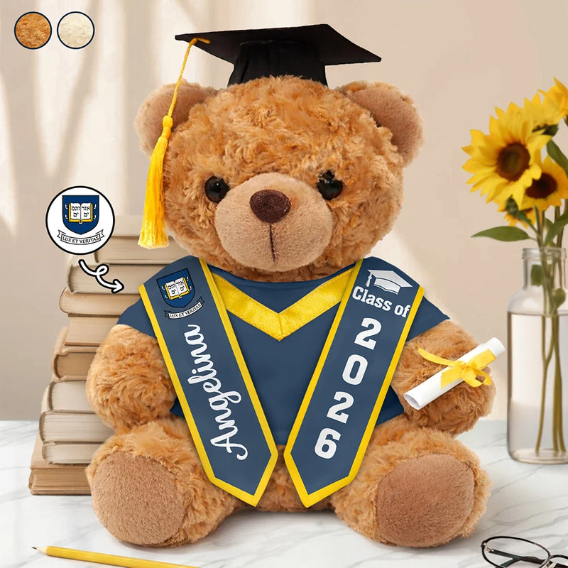 Graduation,Gift For Daughter,Dad - Daughters (Adult),Mom - Daughters (Adult),Happy,Dad - Sons,Gift For Son,Mom - Sons - Congratulations Graduates - Personalized Teddy Bear