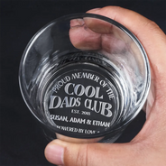 Gift For Father,Gift For Grandpa,Non-Eng,Custom Text,Humorous - Cool Dads Club Powered By Love - Personalized Engraved Whiskey Glass