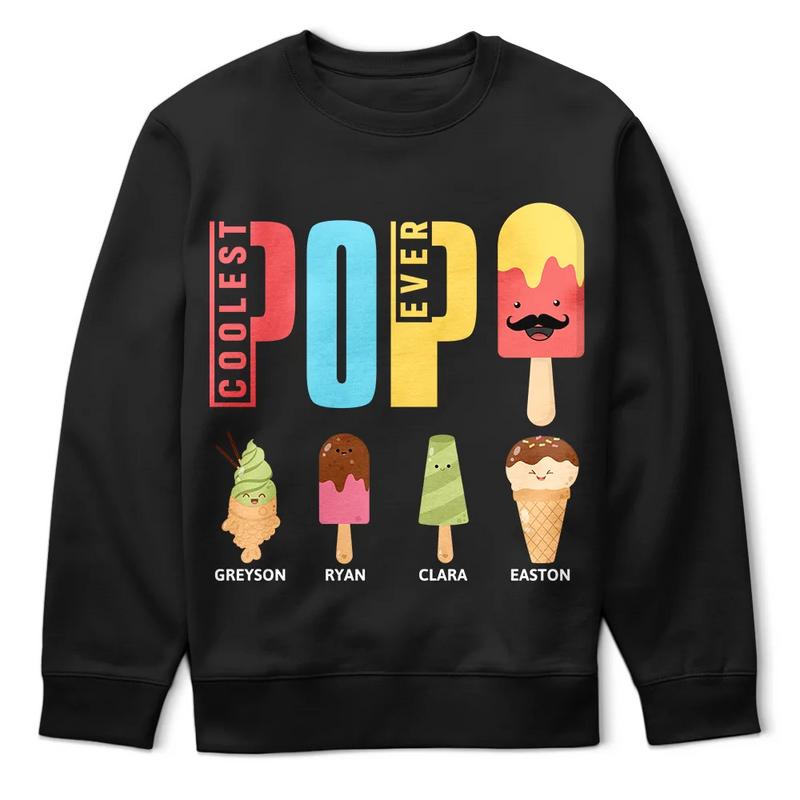 Gift For Grandpa,Gift For Father - Coolest Pop Ever Fun Grandpa Popsicle - Personalized T Shirt