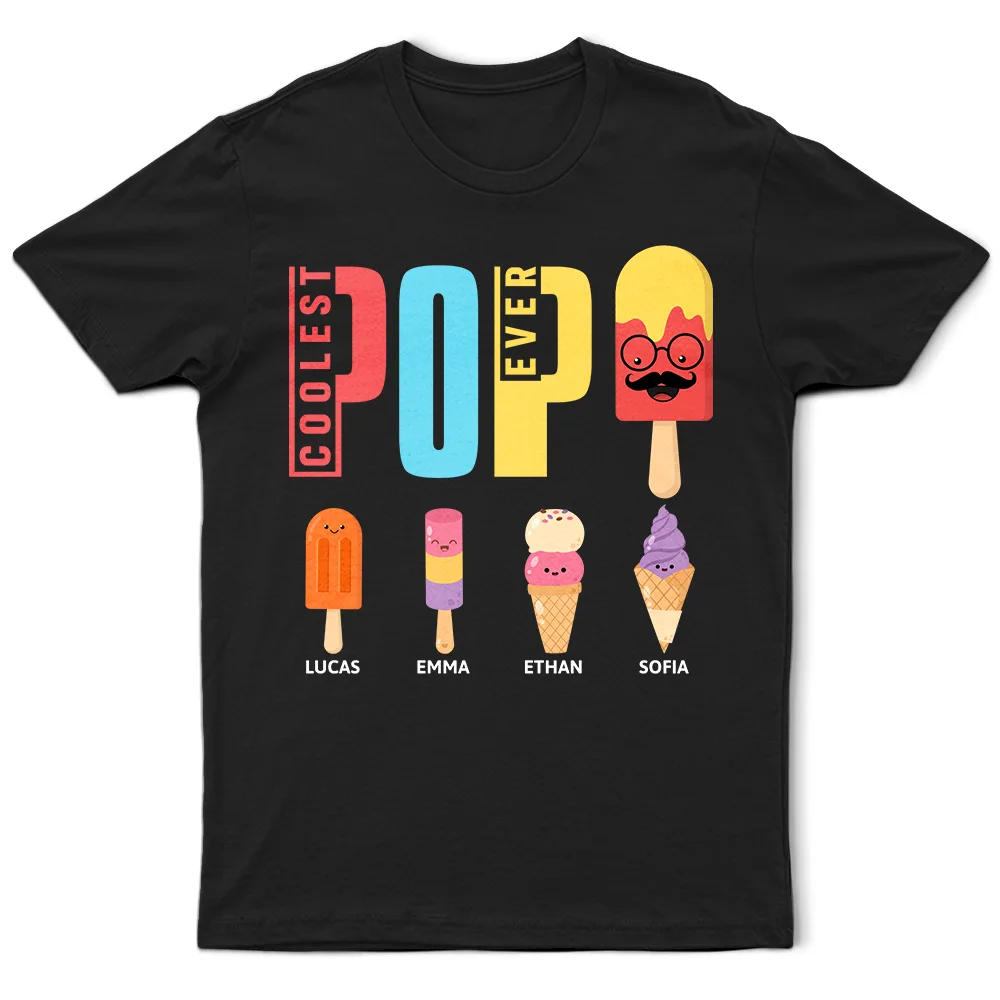 La glace la plus cool de tous les temps pour grand-père - T-shirt personnalisé