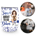 Gift For Sisters,Gift For Bestie,Happy,Gift For Women - Corks Are For Quitters - Personalized Wine Tumbler