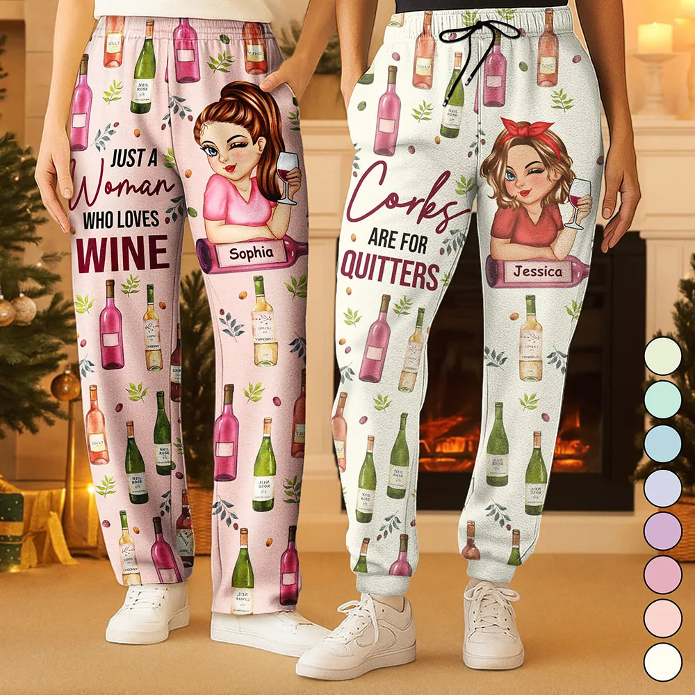 Gift For Yourself,Gift For Women,Happy - Corks Are For Quitters Turban Woman - Personalized Sweatpants