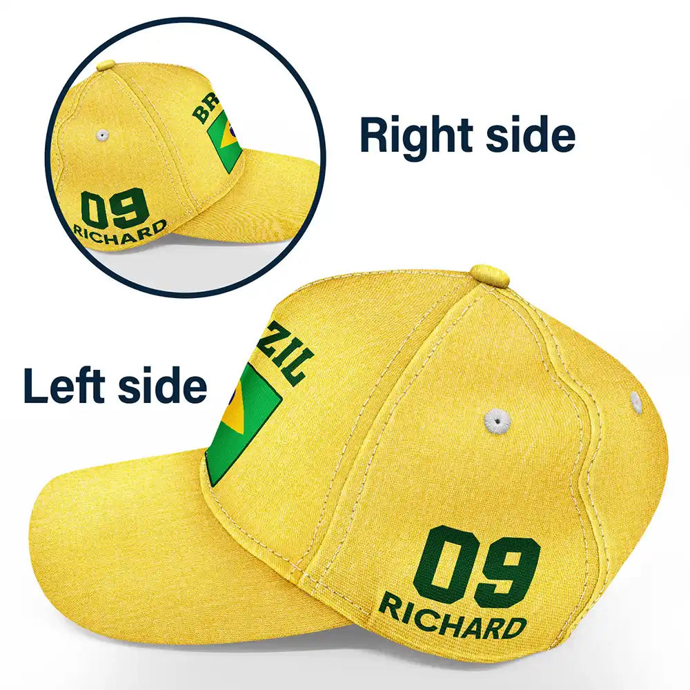 Summer, Football (Soccer), Gift For Men, Gift For Yourself, Playful, Summer Soccer Games, Icon - Country Flags Soccer Ball - Personalized Classic Cap