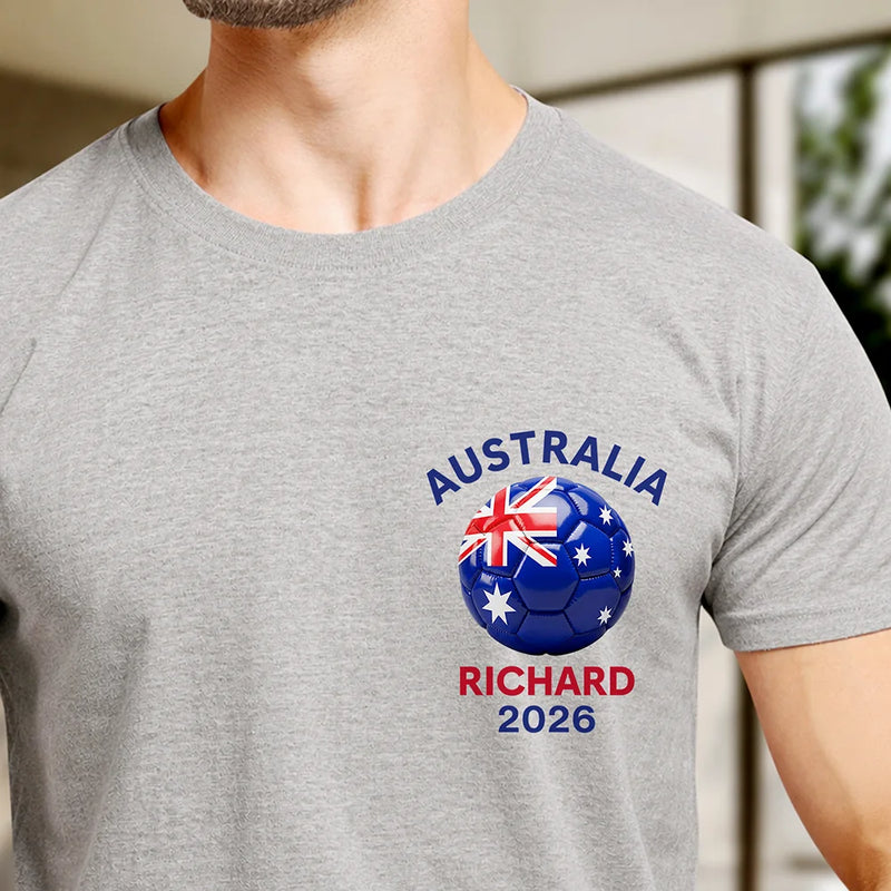 Football (Soccer),Gift For Yourself,Proud,Summer Soccer Games,Icon - Country Flags Soccer Ball - Personalized T Shirt