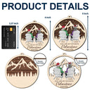 Christmas,Travel,Gift For Couples,Gift For Husband,Gift For Wife,Gift For Boyfriend,Happy - Couple Adventure Here's To Another Year Of Adventure - Personalized 2-Layered Wooden Ornament