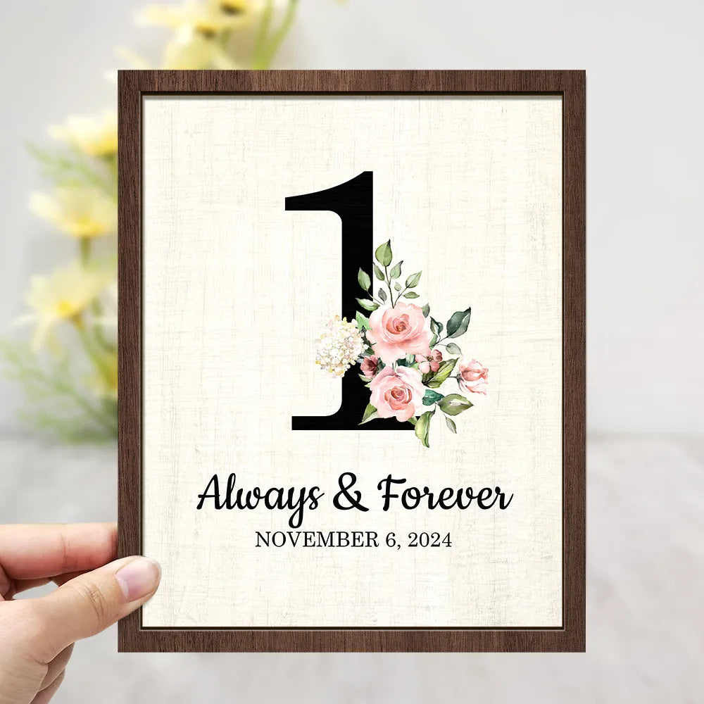 Gift For Couples,Old Couples,Gift For Husband,Gift For Wife,Gift For Boyfriend,Gift For Girlfriend,Love - Couple Anniversary Love Message - Personalized 2-Layered Wooden Plaque With Stand