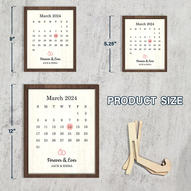 Gift For Couples,Old Couples,Gift For Husband,Gift For Wife,Gift For Boyfriend,Gift For Girlfriend,Love - Couple Anniversary Love Message - Personalized 2-Layered Wooden Plaque With Stand