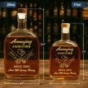 Gift For Couples,Gift For Men,Gift For Boyfriend,Gift For Husband - Couple Annoying Each Other Metal Effect - Personalized Whiskey Bottle