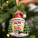 Christmas,Gift For Couples,Gift For Husband,Gift For Wife,Gift For Boyfriend,Gift For Girlfriend,Happy - Couple Annoying Each Other Since - Personalized Custom Shaped Wooden Ornament