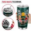 Summer,Beach,Gift For Couples,Gift For Husband,Gift For Wife,Gift For Boyfriend,Gift For Girlfriend - Couple Beach Love You To The Beach & Back - Personalized Tumbler